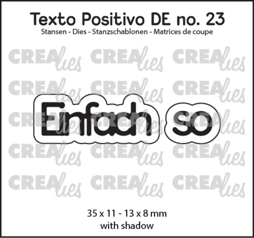 Crealies Texto Positivo Dies German Einfach So (POSDE23)