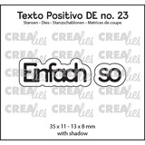 Crealies Texto Positivo Stansen German Einfach So (POSDE23)
