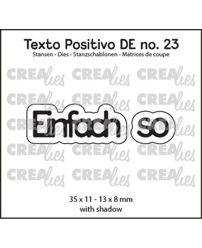 Crealies Texto Positivo Stansen German Einfach So (POSDE23)
