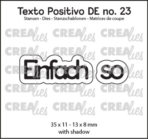 Crealies Texto Positivo Stansen German Einfach So (POSDE23)