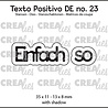 Crealies Texto Positivo Stansen German Einfach So (POSDE23)