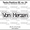 Crealies Texto Positivo Dies German Von Herzen (POSDE24)