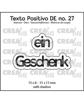 Crealies Texto Positivo Stansen German Ein Geschenk (POSDE27)