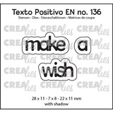 Crealies Texto Positivo Dies English Make a Wish (POSEN136)