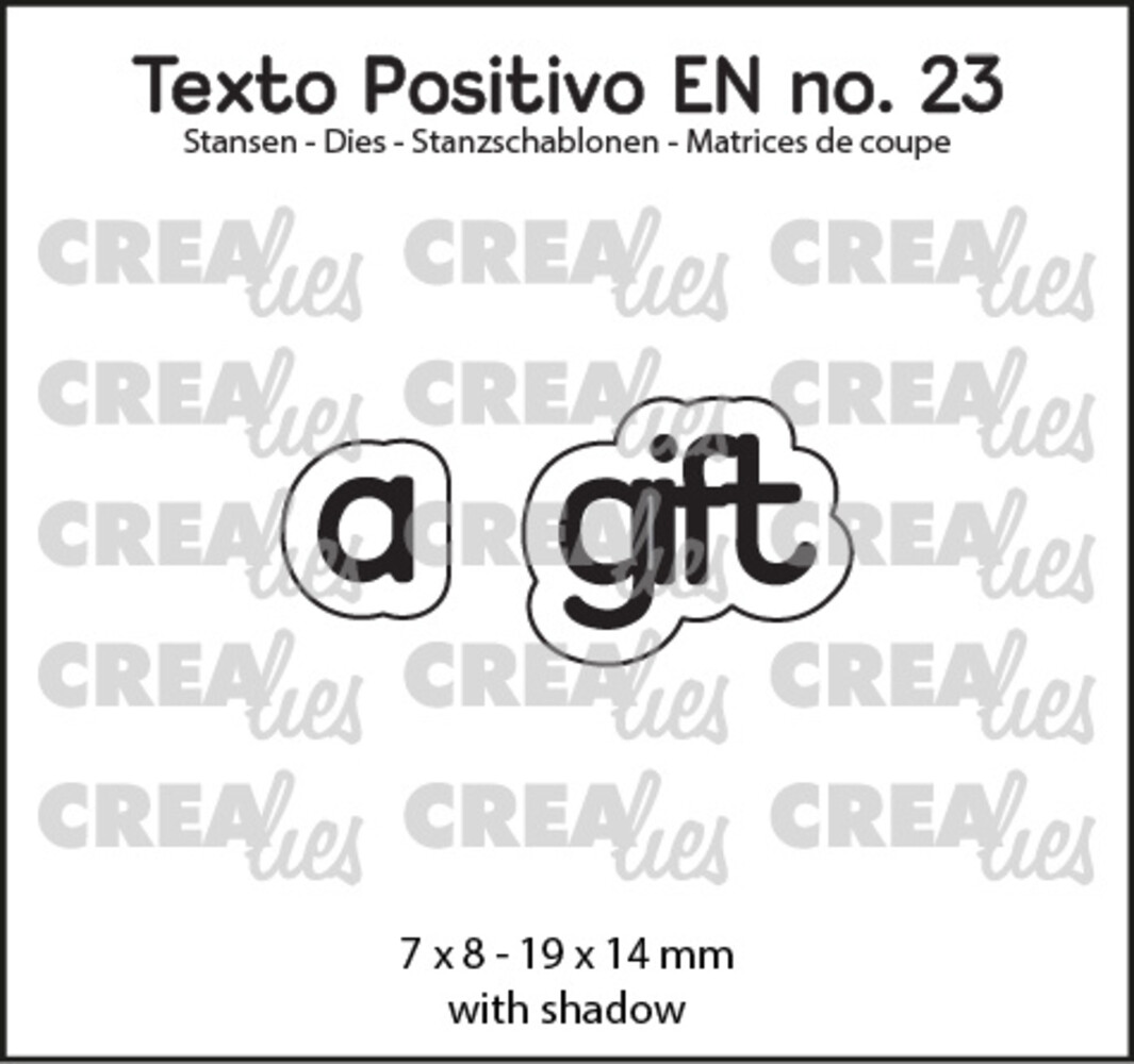 Crealies Texto Positivo Stansen English A Gift (POSEN23)