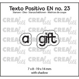 Crealies Texto Positivo Stansen English A Gift (POSEN23)