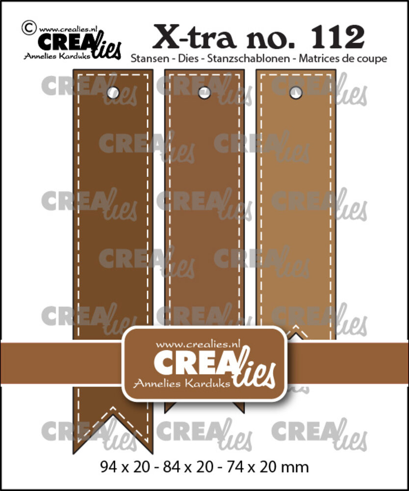Crealies X-tra Stansen No. 112 Vaandels met Stiklijn (CLXtra112)