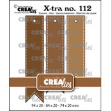 Crealies X-tra Dies No. 112 Fishtail Tags with Stitchline (CLXtra112)