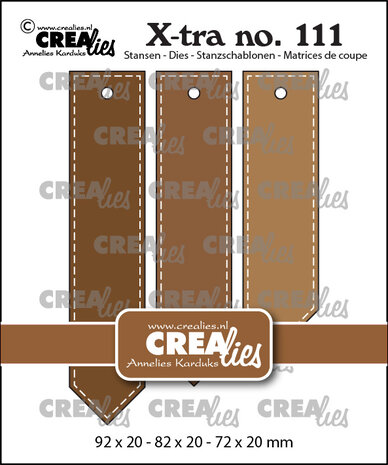 Crealies X-tra Dies No. 111 Pointy Tags with Stitchline (CLXtra111) Crealies X-tra Dies No. 111 Pointy Tags with Stitchline (CLXtra111)