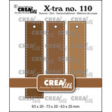 Crealies X-tra Stansen No. 110 Rechte Labels met Stiklijn (CLXtra110)