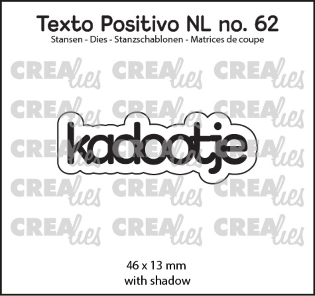 Crealies Texto Positivo Dies Dutch Kadootje (POSNL62)