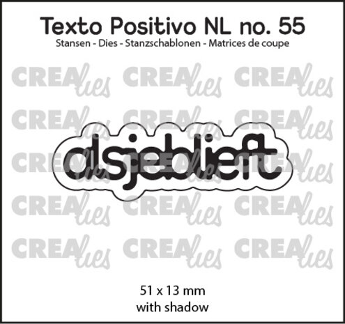 Crealies Texto Positivo Dies Dutch Alsjeblieft (POSNL55)