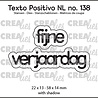 Crealies Texto Positivo Stansen Dutch Fijne Verjaardag (POSNL138)