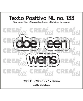 Crealies Texto Positivo Dies Dutch Doe een Wens (POSNL133)