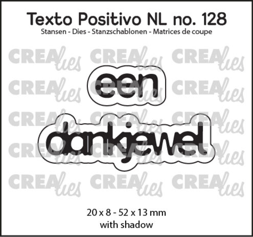 Crealies Texto Positivo Dies Dutch Een Dankjewel (POSNL128)