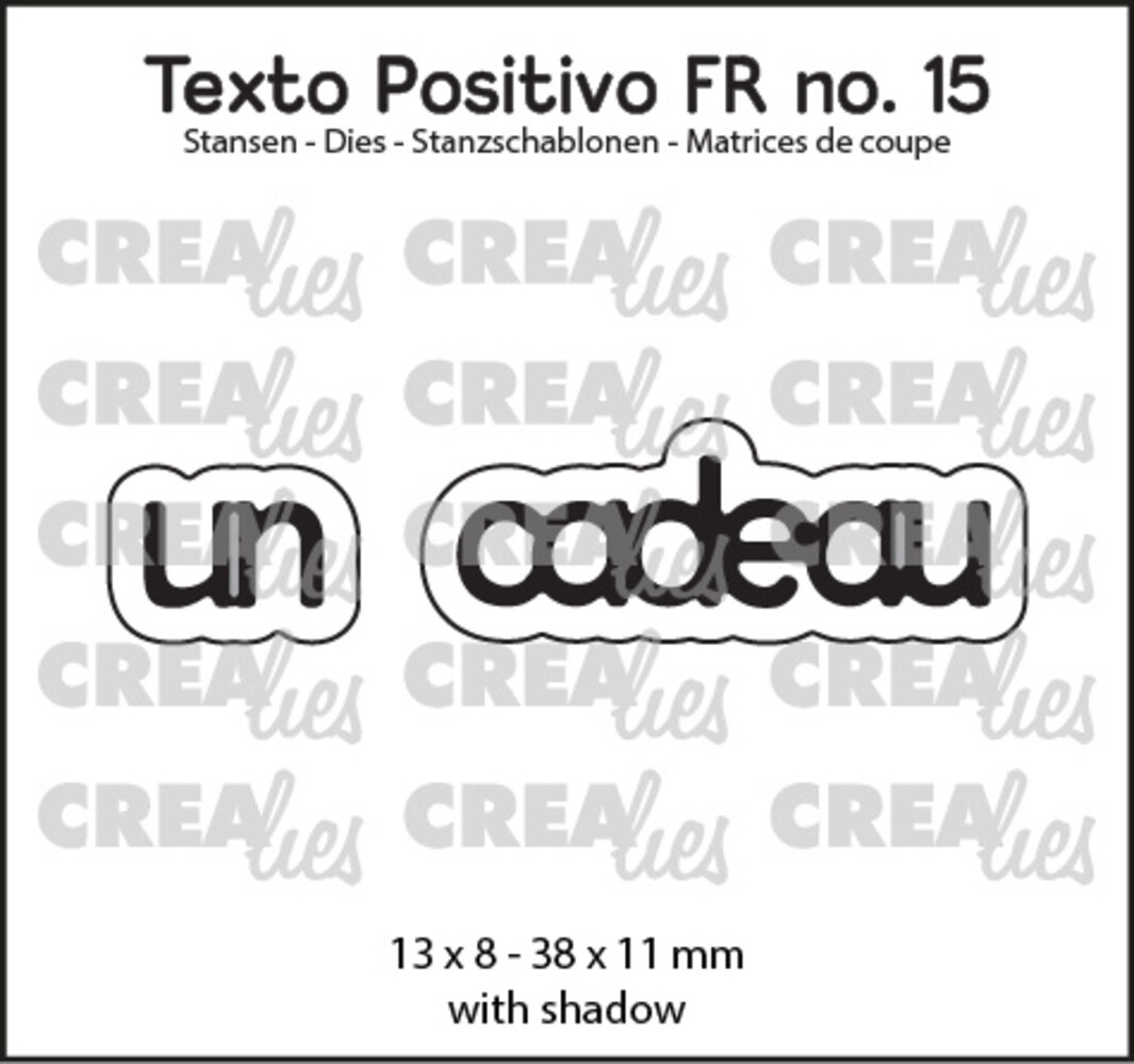Crealies Texto Positivo Stansen French Un Cadeau (POSFR15)