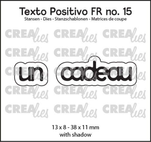 Crealies Texto Positivo Stansen French Un Cadeau (POSFR15)