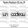 Crealies Texto Positivo Dies French Un Cadeau (POSFR15)
