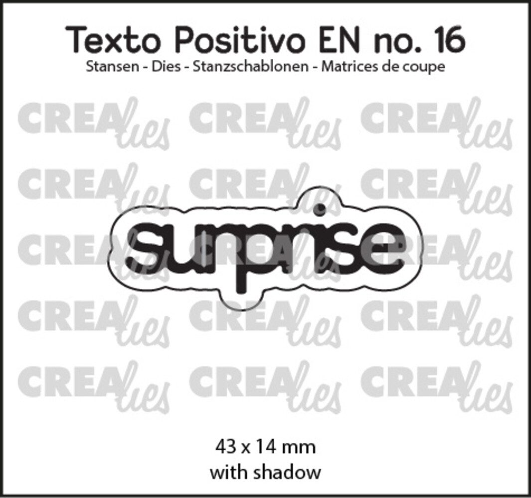 Crealies Texto Positivo Stansen English Surprise (POSEN16)
