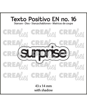 Crealies Texto Positivo Stansen English Surprise (POSEN16)