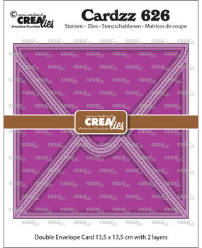 Crealies Cardzz Dies Double Envelope Card Square (CLCZ626)