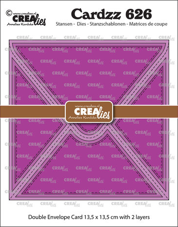 Crealies Cardzz Stansen Dubbele Envelopkaart Vierkant (CLCZ626)