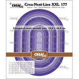 Crealies Crea-Nest-Lies XXL Dies No. 177 Elongated Ovals Smooth (CLNestXXL177)