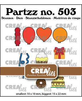 Crealies Partzz Stansen No. 503 Mini Verjaardag (CLPartzz503)
