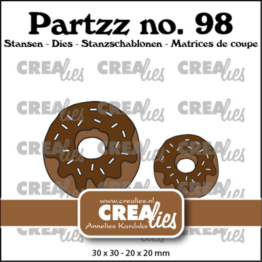 Crealies Partzz Dies No. 98 Donut Middle and Small (CLPartzz98)
