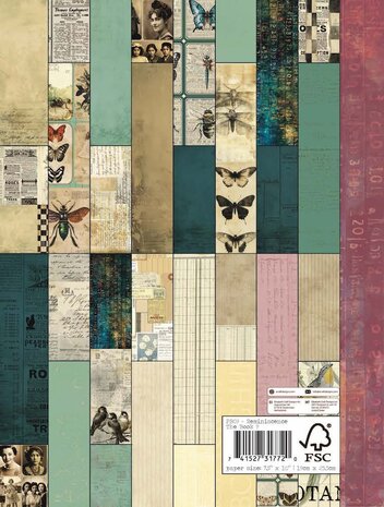 Elizabeth Craft Designs Botanical Blend Patterned Cardstock Reminiscence the Book 9 (PB09)
