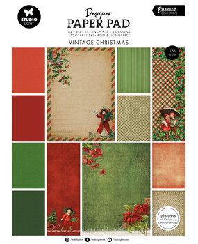 Studio Light Vintage Christmas Designer Paper Pad (SL-ES-DPP372)