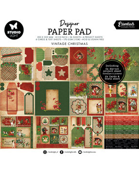 Studio Light Vintage Christmas Mixed Paper Pad (SL-ES-MPP373)