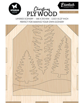 Studio Light House Scenery Christmas Plywood (SL-ES-PW07)