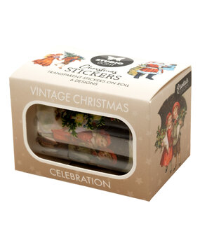 Studio Light Vintage Christmas Transparent Stickers on Roll Celebration (SL-ES-STIC47)