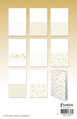 Studio Light Golden Christmas Essentials Foiled Cards Paper Pad (SL-ES-PP383) Studio Light Golden Christmas Essentials Foiled Cards Paper Pad (SL-ES-PP383)