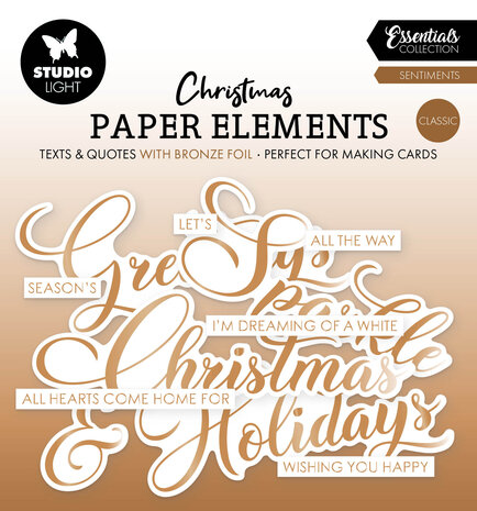 Studio Light Sentiments Classic Bronze Christmas Paper Elements (SL-ES-PE38) Studio Light Sentiments Classic Bronze Christmas Paper Elements (SL-ES-PE38)