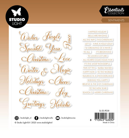 Studio Light Sentiments Classic Bronze Christmas Paper Elements (SL-ES-PE38) Studio Light Sentiments Classic Bronze Christmas Paper Elements (SL-ES-PE38)