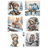 Marianne Design Decoupage Sheet A4 by Fairybells Dreamy Winter (FB2505)