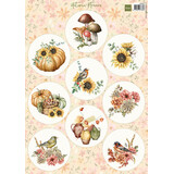 Marianne Design Decoupage Sheet A4 Autumn Flowers (VK9637)
