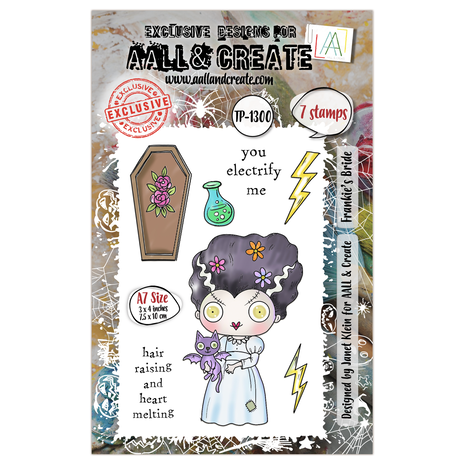 Aall and Create Witchlets & Weirdlings A7 Stamp Set Frankie's Bride (AALL-TP-1300) Aall and Create Witchlets & Weirdlings A7 Stamp Set Frankie's Bride (AALL-TP-1300)