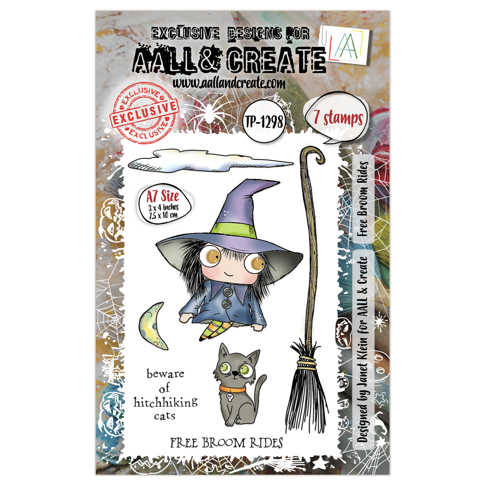 Aall and Create Witchlets & Weirdlings A7 Stamp Set Free Broom Rides (AALL-TP-1298) Aall and Create Witchlets & Weirdlings A7 Stamp Set Free Broom Rides (AALL-TP-1298)