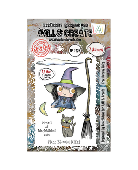 Aall and Create Witchlets & Weirdlings A7 Stamp Set Free Broom Rides (AALL-TP-1298) Aall and Create Witchlets & Weirdlings A7 Stamp Set Free Broom Rides (AALL-TP-1298)
