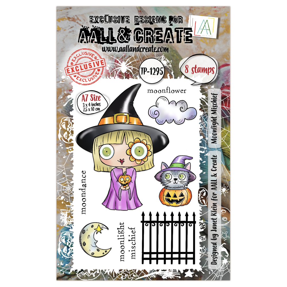 Aall and Create Witchlets & Weirdlings A7 Stamp Set Moonlight Mischief (AALL-TP-1295) Aall and Create Witchlets & Weirdlings A7 Stamp Set Moonlight Mischief (AALL-TP-1295)