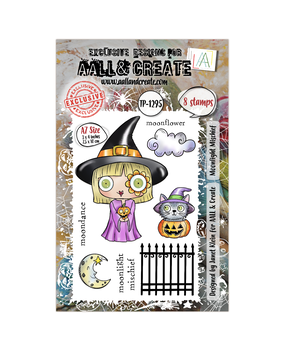 Aall and Create Witchlets & Weirdlings A7 Stamp Set Moonlight Mischief (AALL-TP-1295) Aall and Create Witchlets & Weirdlings A7 Stamp Set Moonlight Mischief (AALL-TP-1295)