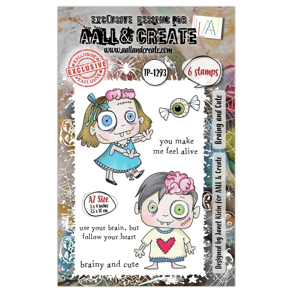 Aall and Create Witchlets & Weirdlings A7 Stamp Set Brainy and Cute (AALL-TP-1293) Aall and Create Witchlets & Weirdlings A7 Stamp Set Brainy and Cute (AALL-TP-1293)