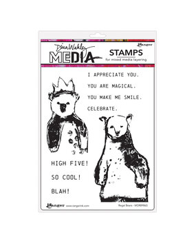 Ranger Dina Wakley MEdia Cling Stamps Regal Bears (MDR89865) Ranger Dina Wakley MEdia Cling Stamps Regal Bears (MDR89865)