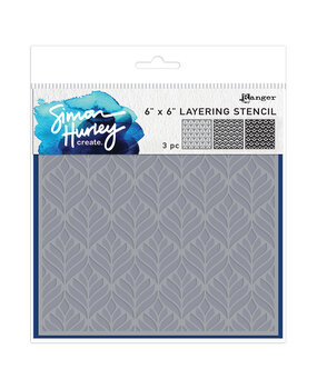 Ranger Simon Hurley create. Stencils 6x6 Inch Geo Leaves (HUS91684)