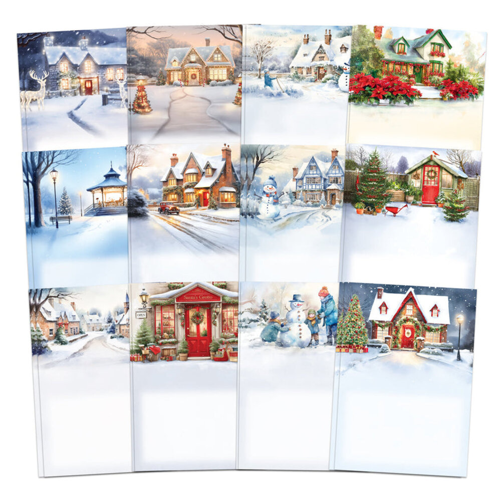 Katy Sue Designs Picket Fence Christmas Scene Stash (24pcs) (02-10072CSS)