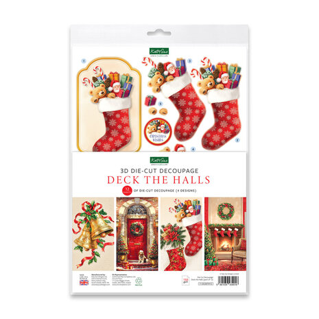 Katy Sue Designs Deck the Halls 3D Die-Cut Decoupage (12pcs) (11-DCDDTH12)