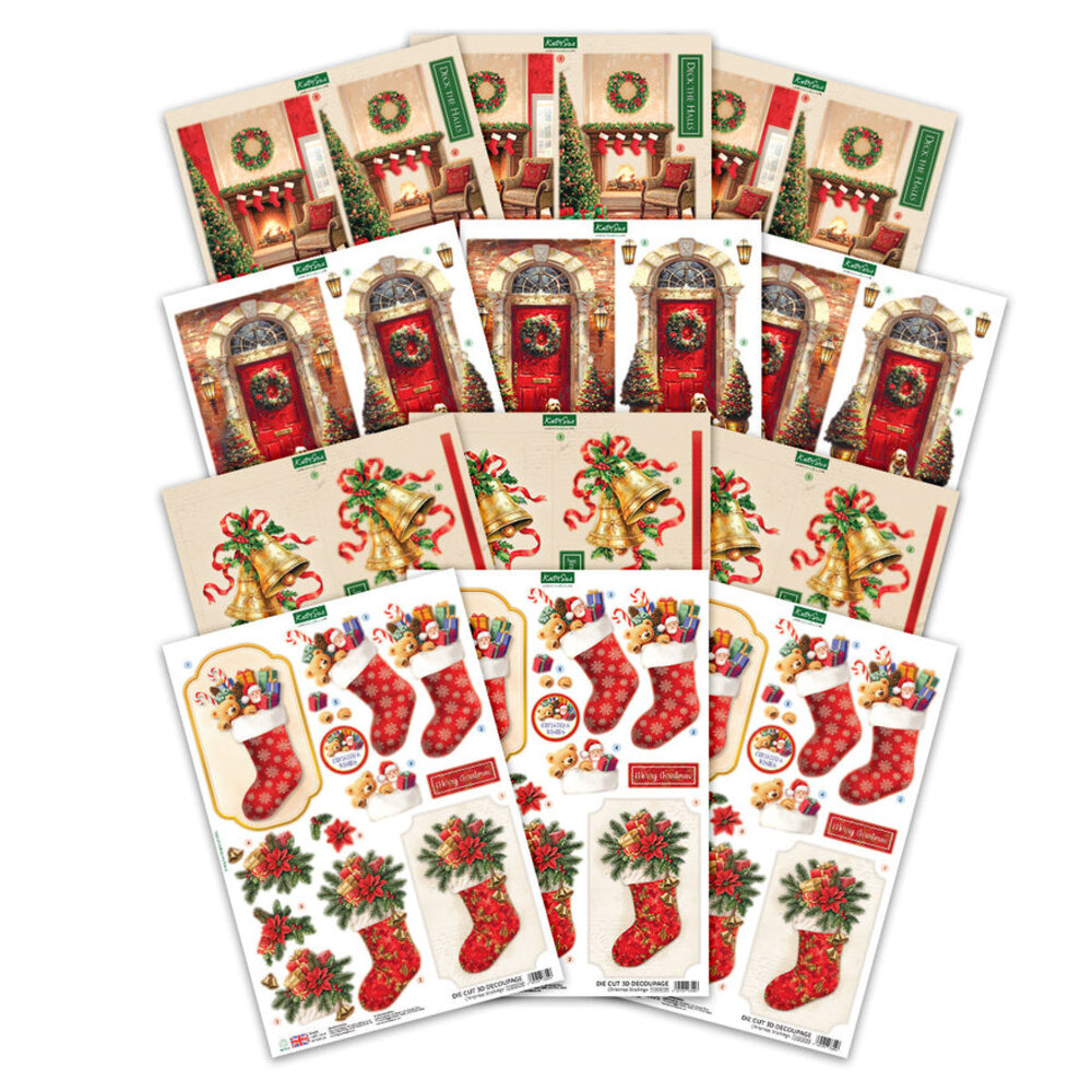 Katy Sue Designs Deck the Halls 3D Die-Cut Decoupage (12pcs) (11-DCDDTH12)